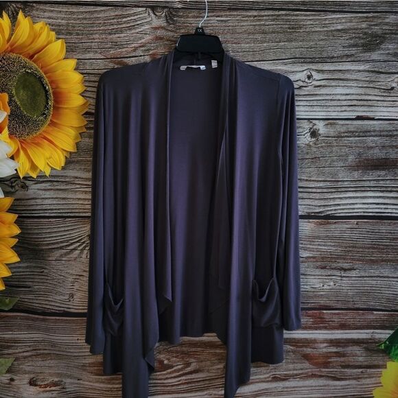 "Reitmans" Woman's deep gray cardigan Size: large pre-owned - Picture 1 of 7